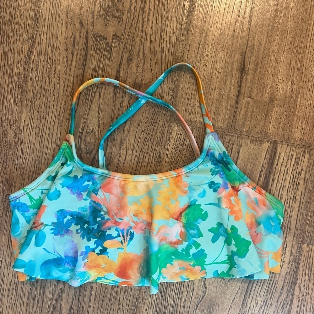 Athleta Girl Floral Print Bikini Swimsuit Size 14 NWOT